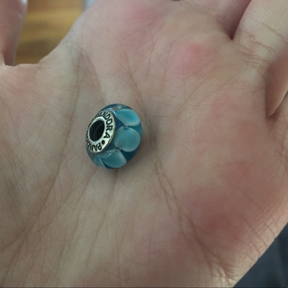 Pandora Light Blue Murano Charm - Picture 2 of 4